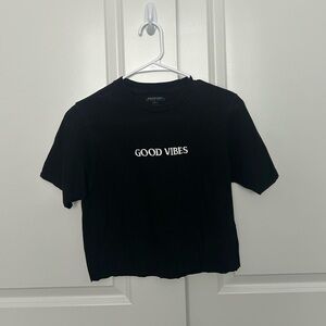 Good Vibes Cropped T-Shirt Size S